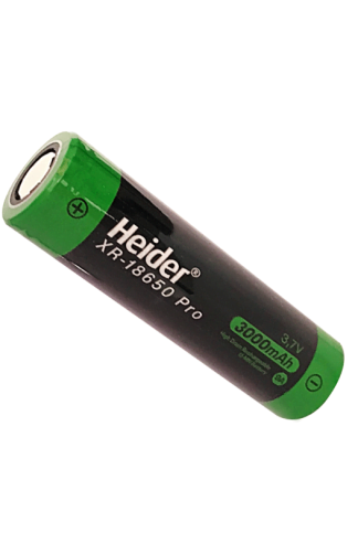 Heider XR 18650 Pro Original 3000mAh 3,7V High Drain Li-Mn Şarjlı Pil - Rohs ve Ce Sertifikalı Li-Mn-9A